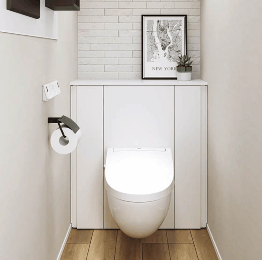 キャビネット付きトイレ